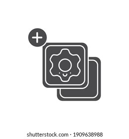 Widgets glyph black icon. SMM promotion. Sign for web page, mobile app, button, logo. Vector isolated element.