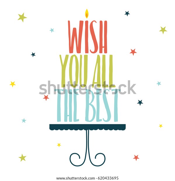 Widh You All Best Stock Vector (Royalty Free) 620433695