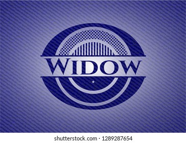 Widow emblem with denim texture