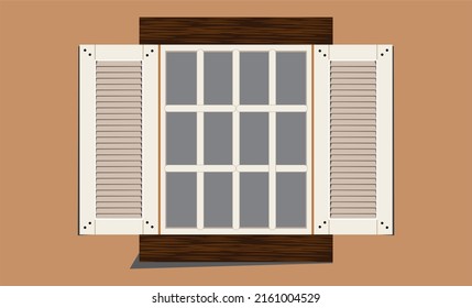 viuda en la pared, al estilo del casco antiguo. vector de esbozo.