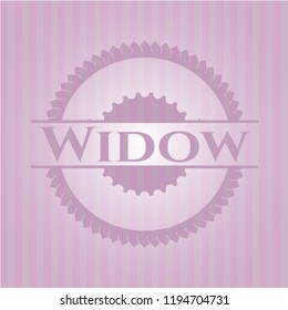 Widow realistic pink emblem