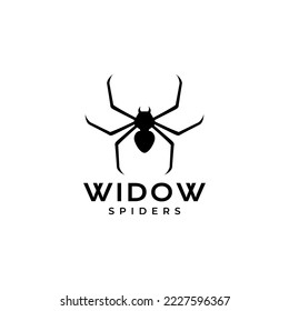 widow spider modern geometric clean logo design vector