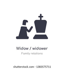 widow / widower icon. isolated widow / widower icon vector illustration from family relations collection. editable sing symbol can be use for web site and mobile app