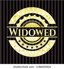 Widowed golden emblem