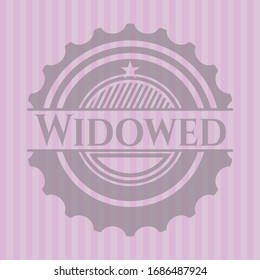 Emblema rosa retro viudo. Ilustración vectorial. Detallado.
