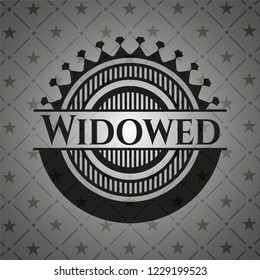 Widowed retro style black emblem