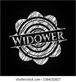 Widower with chalkboard texture