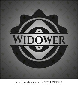 Widower realistic black emblem