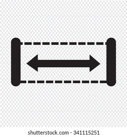 Width icon design Illustration