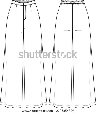 width leg flowing cullotes sketch