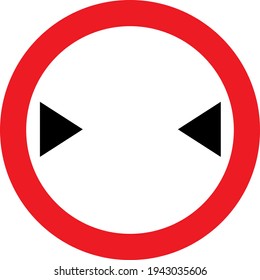 Rundschild mit Breitenbegrenzung