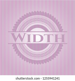 Width vintage pink emblem