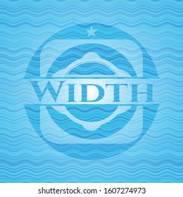 Width water wave representation emblem background. Vector Illustration. Detailed.