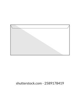 Width white envelope design vector