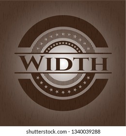 Width wooden emblem. Retro