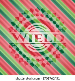 Emblema de los colores de la Navidad de soldadura. Ilustración vectorial. Detallado.
