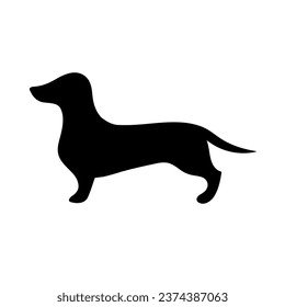 Wiener dog black colour design