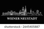 Wiener Neustadt Austria Skyline Outline.