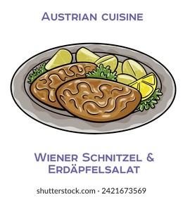 Wiener schnitzel is a veal cutlet that is pounded thin, breaded, and pan-fried. It is a traditional dish in Austria and Germany