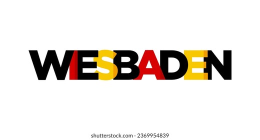 Wiesbaden Deutschland, modern and creative vector illustration design featuring the city of Germany for travel banners, posters, web, and postcards.