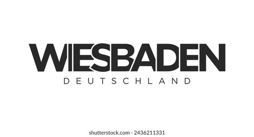 Wiesbaden Deutschland, modernes und kreatives Vektor-Illustrationsdesign mit der Stadt Deutschland für Reisebanner, Plakate, Web und Postkarten.