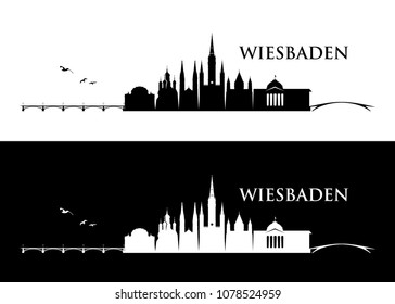 Wiesbaden skyline - Germany - vector illustration