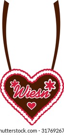 Wiesn gingerbread heart