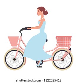 wife in the bycicle character