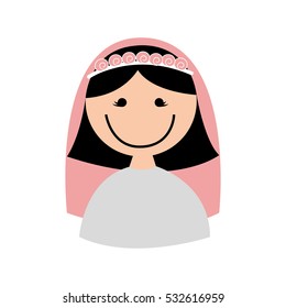 wife character isolated icon vector illustration design