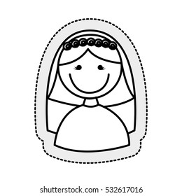 wife character isolated icon vector illustration design