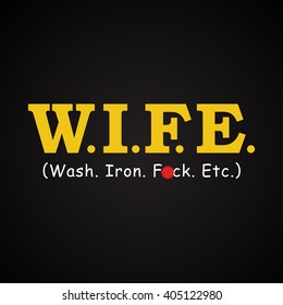 WIFE - funny inscription template