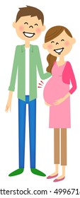 Wife and husband of the pregnant woman