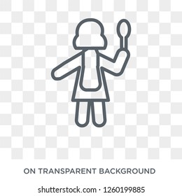 wife icon. Trendy flat vector wife icon on transparent background from family relations collection. High quality filled wife symbol use for web and mobile