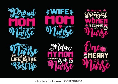 Wife Mom Nurse woman Mom,Mummy colorful Typography svg t shirt,Mom lover, Nurse Mama Life, Funny Mother's Day Gift Graphic vector art by poster, banner,sticker,Mug,Cup,car decal,Print design svg