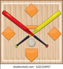 Wiffle Ball Court Plastic Bases Stock Vector (Royalty Free) 1221154957 ...