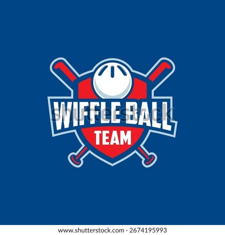 Wiffle ball team logo. wiffle ball logo template. 