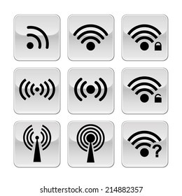 wifi 03 sourceSet black vector wireless and wifi icons for remote access and communication via radio waves