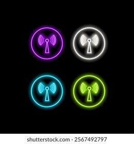 Wifi 3d Neon, great design for any purposes. 3d phone icon vector render illustration. Vector graphic illustration.