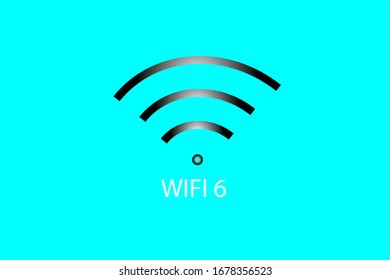 WiFi 6 Logo And Text Background