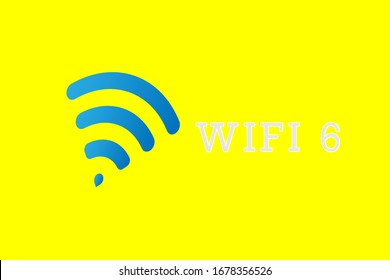 WiFi 6 Logo And Text Background