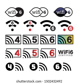 WiFi 6 vector icons mega collection