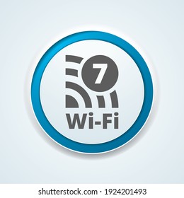 Ilustración del signo del botón Wi-Fi 7 Generation