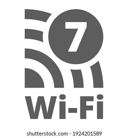 Wi-Fi 7 Generation button sign illustration