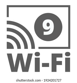 Ilustración del signo del botón de generación Wi-Fi 9