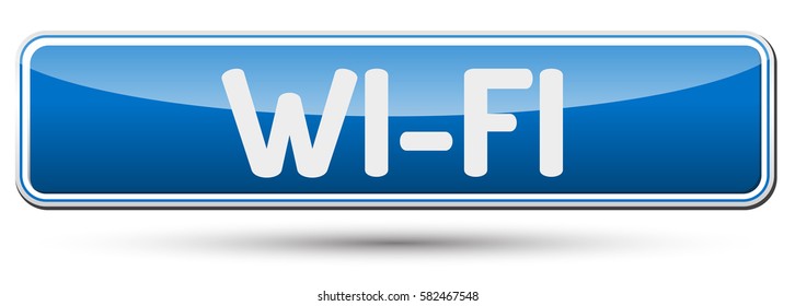 WI-FI - Abstract beautiful button with text.