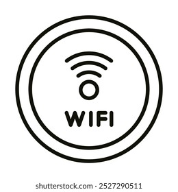 Wi-Fi Access icon line vector illustration