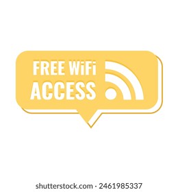 Wifi access label Vector illustration