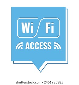 Ilustración vectorial de etiqueta de acceso Wifi