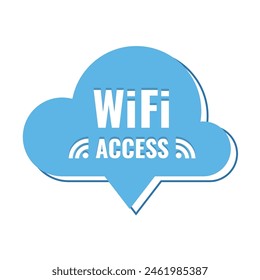 Wifi access label Vector illustration