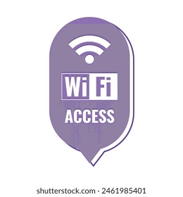Wifi access label Vector illustration